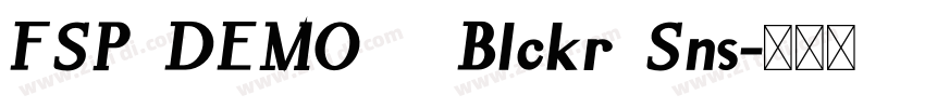 FSP DEMO   Blckr Sns字体转换
